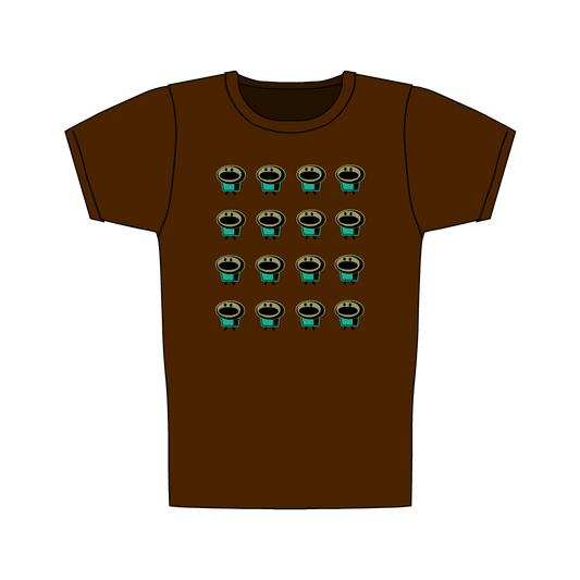 Brown Women's Shirt with Mini Muffins