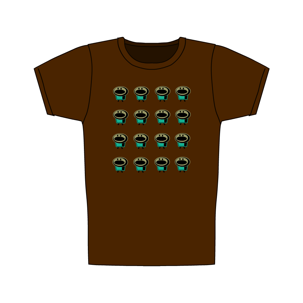 Brown Women's Shirt with Mini Muffins